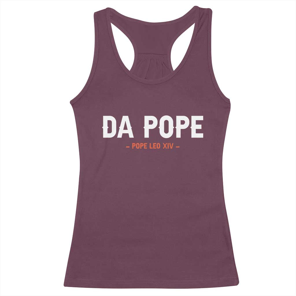 Da Pope Leo XIV Racerback Tank Top 267th Pope Catholic Chicago Pride