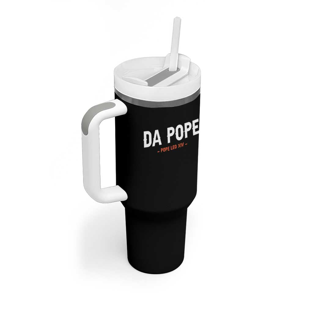 Da Pope Leo XIV Tumbler With Handle 267th Pope Catholic Chicago Pride