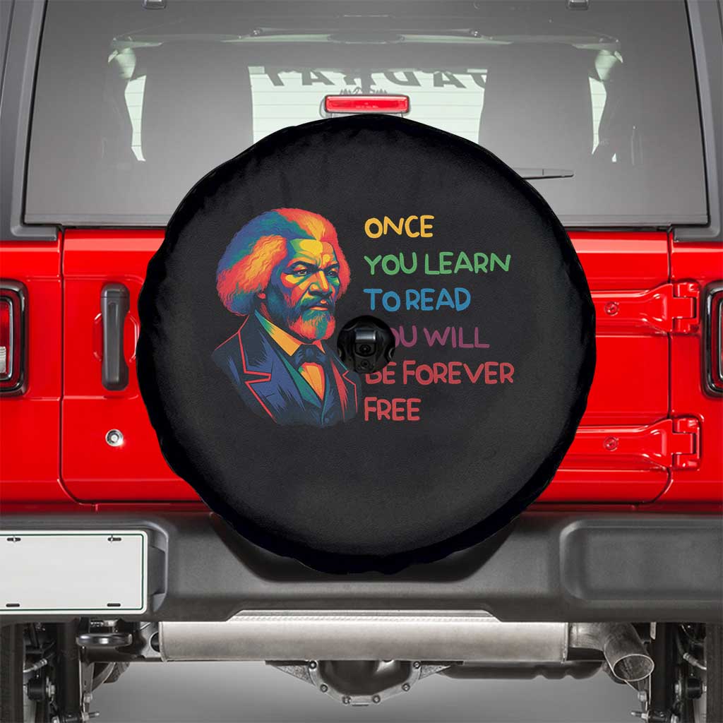 Frederick Douglass Inspirational Spare Tire Cover Learn to Read Be Forever Free Black Leader - Wonder Print Shop