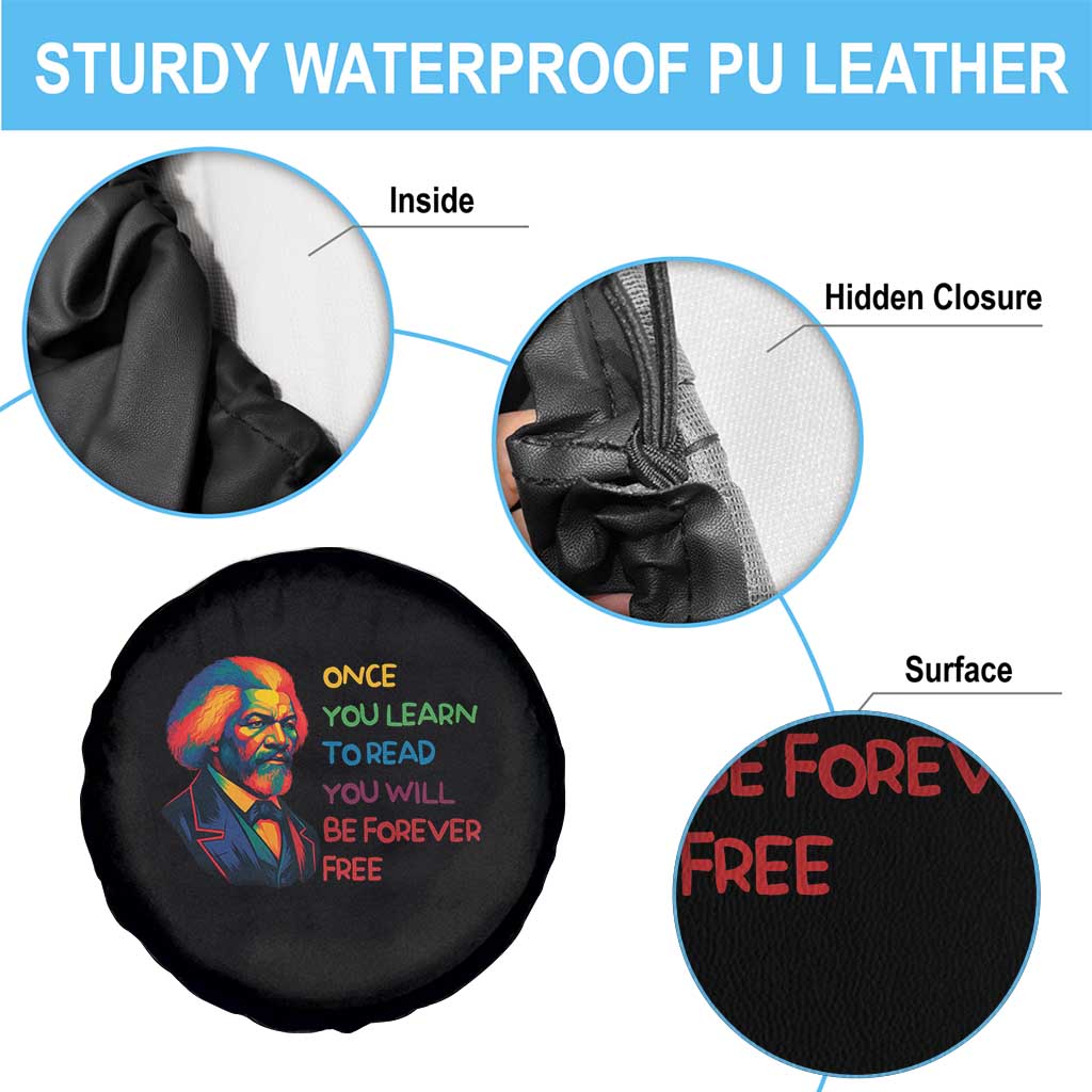 Frederick Douglass Inspirational Spare Tire Cover Learn to Read Be Forever Free Black Leader - Wonder Print Shop