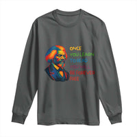 Frederick Douglass Inspirational Long Sleeve Shirt Learn to Read Be Forever Free Black Leader - Wonder Print Shop