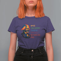 Frederick Douglass Inspirational T Shirt For Women Learn to Read Be Forever Free Black Leader - Wonder Print Shop