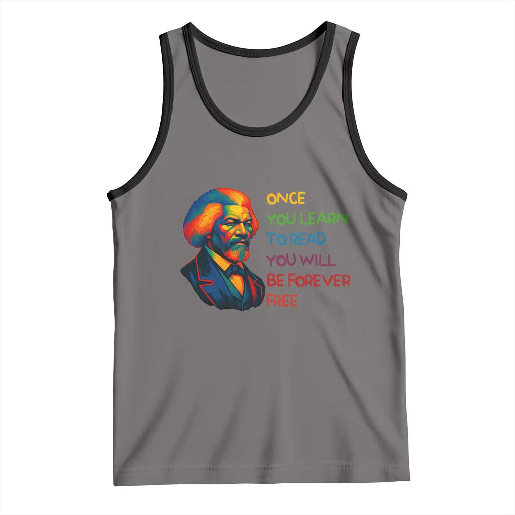 Frederick Douglass Inspirational Tank Top Learn to Read Be Forever Free Black Leader - Wonder Print Shop