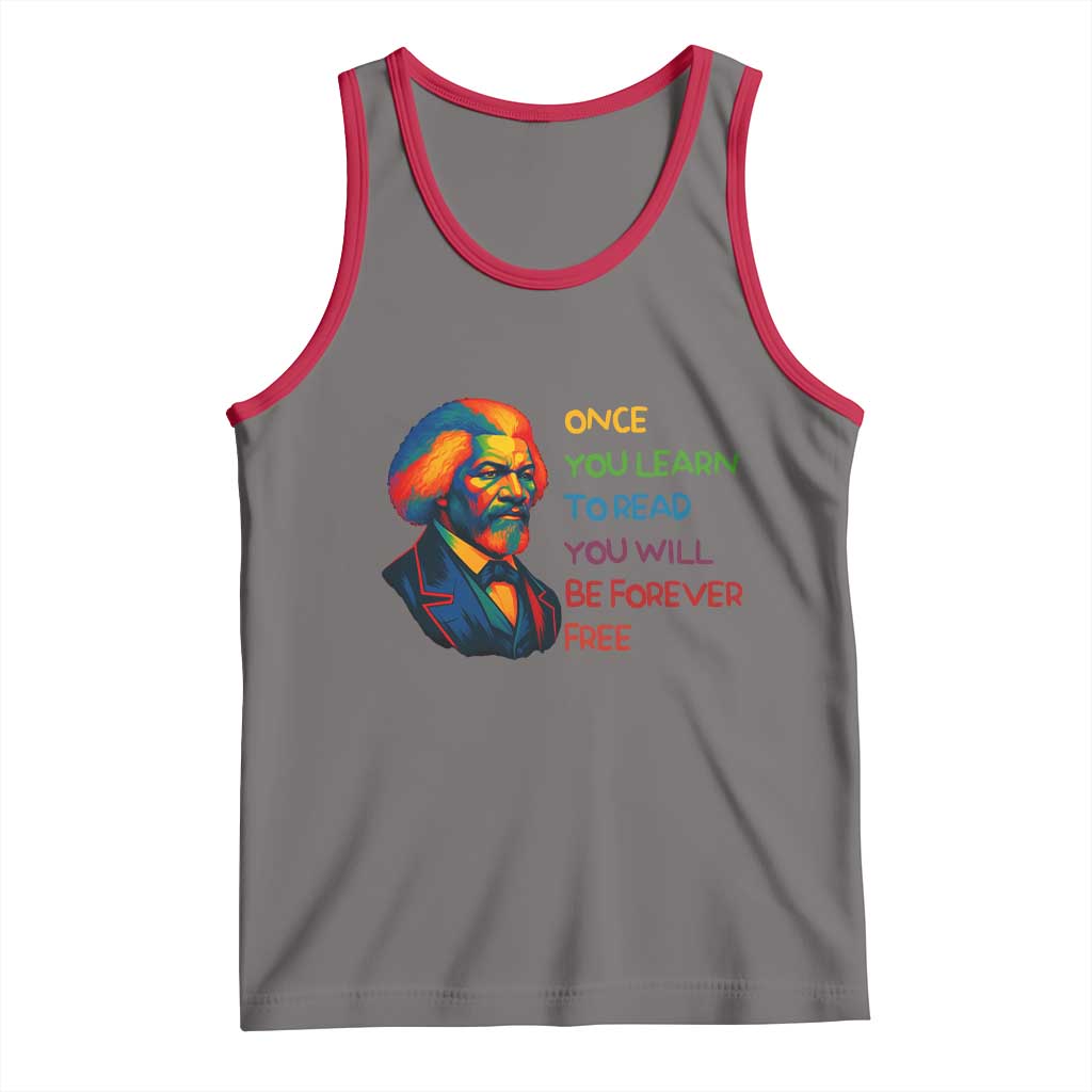 Frederick Douglass Inspirational Tank Top Learn to Read Be Forever Free Black Leader - Wonder Print Shop