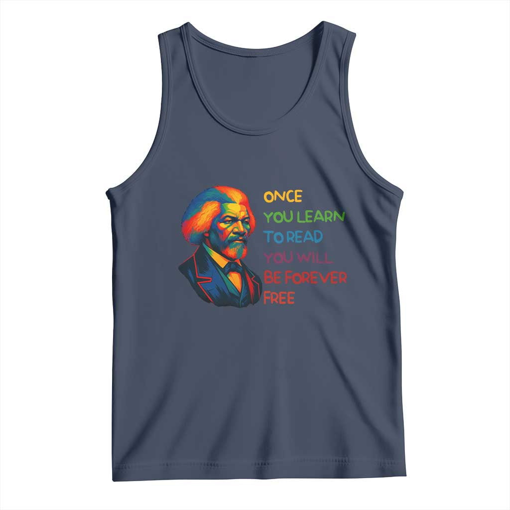 Frederick Douglass Inspirational Tank Top Learn to Read Be Forever Free Black Leader - Wonder Print Shop