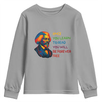 Frederick Douglass Inspirational Youth Sweatshirt Learn to Read Be Forever Free Black Leader - Wonder Print Shop