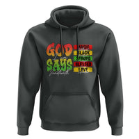 God Says I Am Hoodie Juneteenth Faith Black Excellence Affirmation Pan-African Colors - Wonder Print Shop