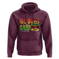 God Says I Am Hoodie Juneteenth Faith Black Excellence Affirmation Pan-African Colors - Wonder Print Shop