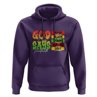 God Says I Am Hoodie Juneteenth Faith Black Excellence Affirmation Pan-African Colors - Wonder Print Shop