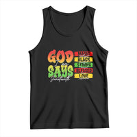 God Says I Am Tank Top Juneteenth Faith Black Excellence Affirmation Pan-African Colors - Wonder Print Shop