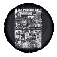 Black Panther Party Collage Spare Tire Cover Revolutionary Tribute to Huey P. Newton Movement Legacy - Wonder Print Shop