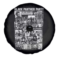 Black Panther Party Collage Spare Tire Cover Revolutionary Tribute to Huey P. Newton Movement Legacy - Wonder Print Shop