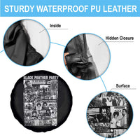 Black Panther Party Collage Spare Tire Cover Revolutionary Tribute to Huey P. Newton Movement Legacy - Wonder Print Shop