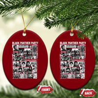Black Panther Party Collage Ceramic Ornament Revolutionary Tribute to Huey P. Newton Movement Legacy - Wonder Print Shop