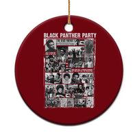 Black Panther Party Collage Ceramic Ornament Revolutionary Tribute to Huey P. Newton Movement Legacy - Wonder Print Shop