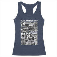 Black Panther Party Collage Racerback Tank Top Revolutionary Tribute to Huey P. Newton Movement Legacy - Wonder Print Shop
