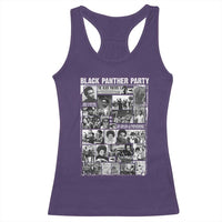 Black Panther Party Collage Racerback Tank Top Revolutionary Tribute to Huey P. Newton Movement Legacy - Wonder Print Shop