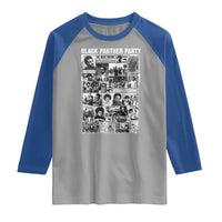 Black Panther Party Collage Raglan Shirt Revolutionary Tribute to Huey P. Newton Movement Legacy - Wonder Print Shop