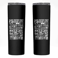 Black Panther Party Collage Skinny Tumbler Revolutionary Tribute to Huey P. Newton Movement Legacy - Wonder Print Shop