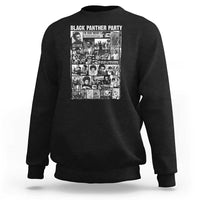 Black Panther Party Collage Sweatshirt Revolutionary Tribute to Huey P. Newton Movement Legacy - Wonder Print Shop