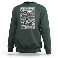 Black Panther Party Collage Sweatshirt Revolutionary Tribute to Huey P. Newton Movement Legacy - Wonder Print Shop
