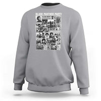 Black Panther Party Collage Sweatshirt Revolutionary Tribute to Huey P. Newton Movement Legacy - Wonder Print Shop