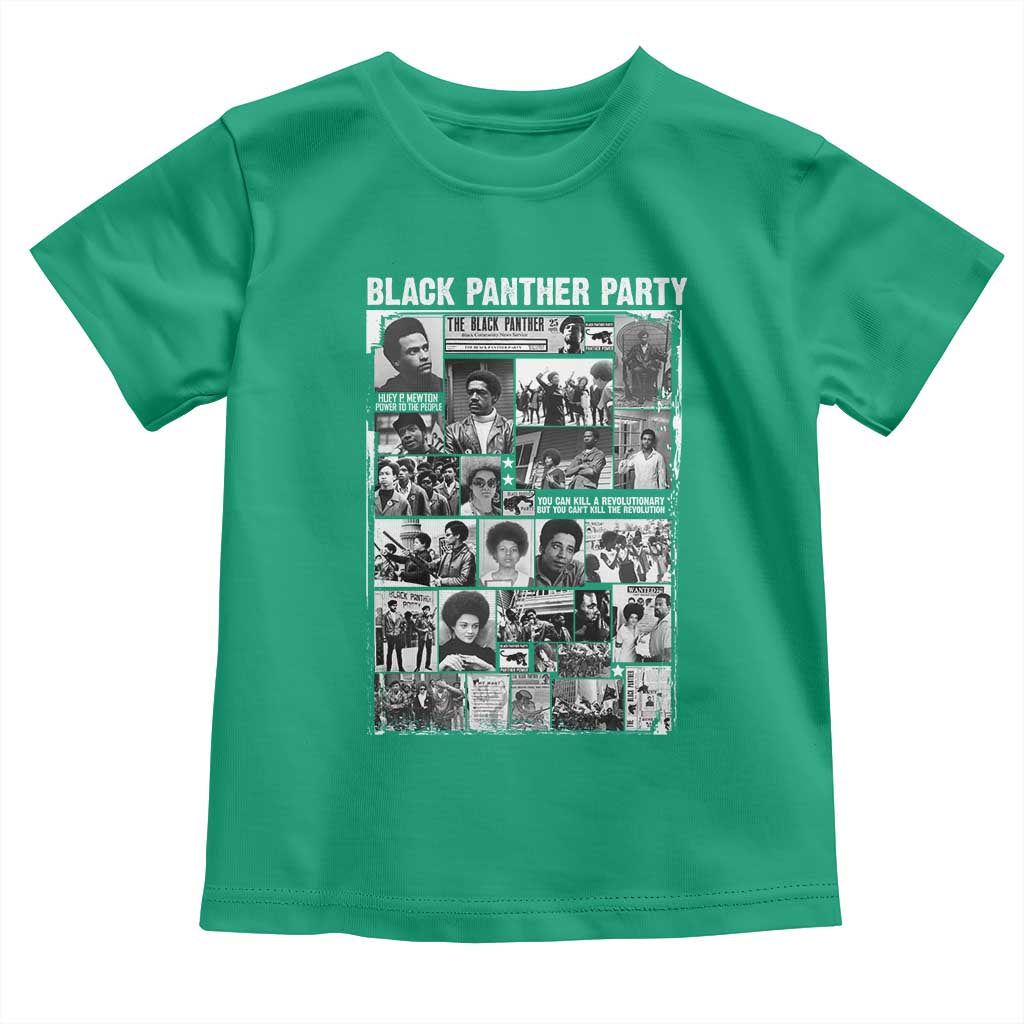 Black Panther Party Collage Toddler T Shirt Revolutionary Tribute to Huey P. Newton Movement Legacy - Wonder Print Shop