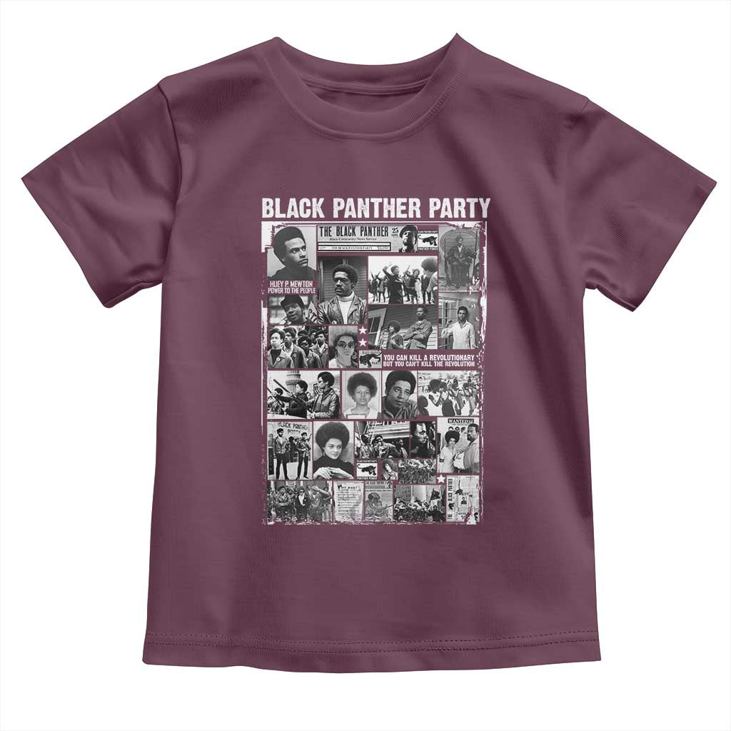 Black Panther Party Collage Toddler T Shirt Revolutionary Tribute to Huey P. Newton Movement Legacy - Wonder Print Shop