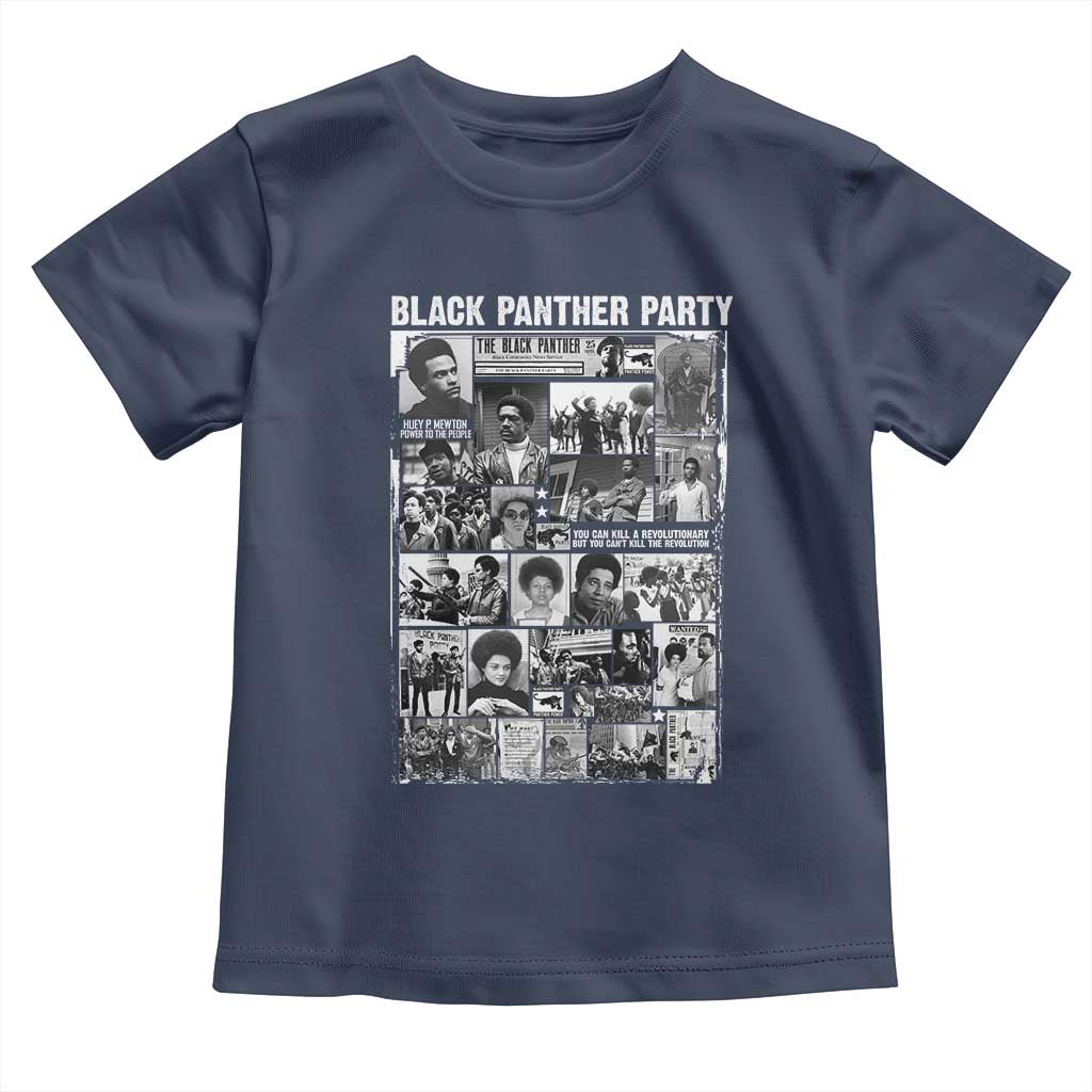 Black Panther Party Collage Toddler T Shirt Revolutionary Tribute to Huey P. Newton Movement Legacy - Wonder Print Shop
