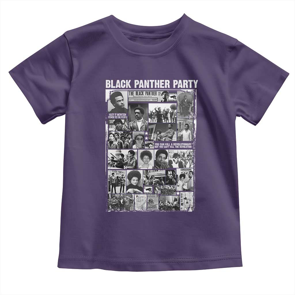 Black Panther Party Collage Toddler T Shirt Revolutionary Tribute to Huey P. Newton Movement Legacy - Wonder Print Shop
