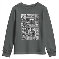 Black Panther Party Collage Youth Sweatshirt Revolutionary Tribute to Huey P. Newton Movement Legacy - Wonder Print Shop