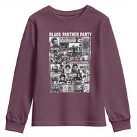 Black Panther Party Collage Youth Sweatshirt Revolutionary Tribute to Huey P. Newton Movement Legacy - Wonder Print Shop