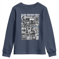 Black Panther Party Collage Youth Sweatshirt Revolutionary Tribute to Huey P. Newton Movement Legacy - Wonder Print Shop