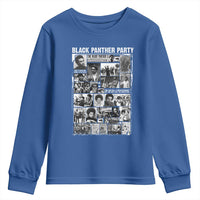 Black Panther Party Collage Youth Sweatshirt Revolutionary Tribute to Huey P. Newton Movement Legacy - Wonder Print Shop