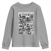 Black Panther Party Collage Youth Sweatshirt Revolutionary Tribute to Huey P. Newton Movement Legacy - Wonder Print Shop