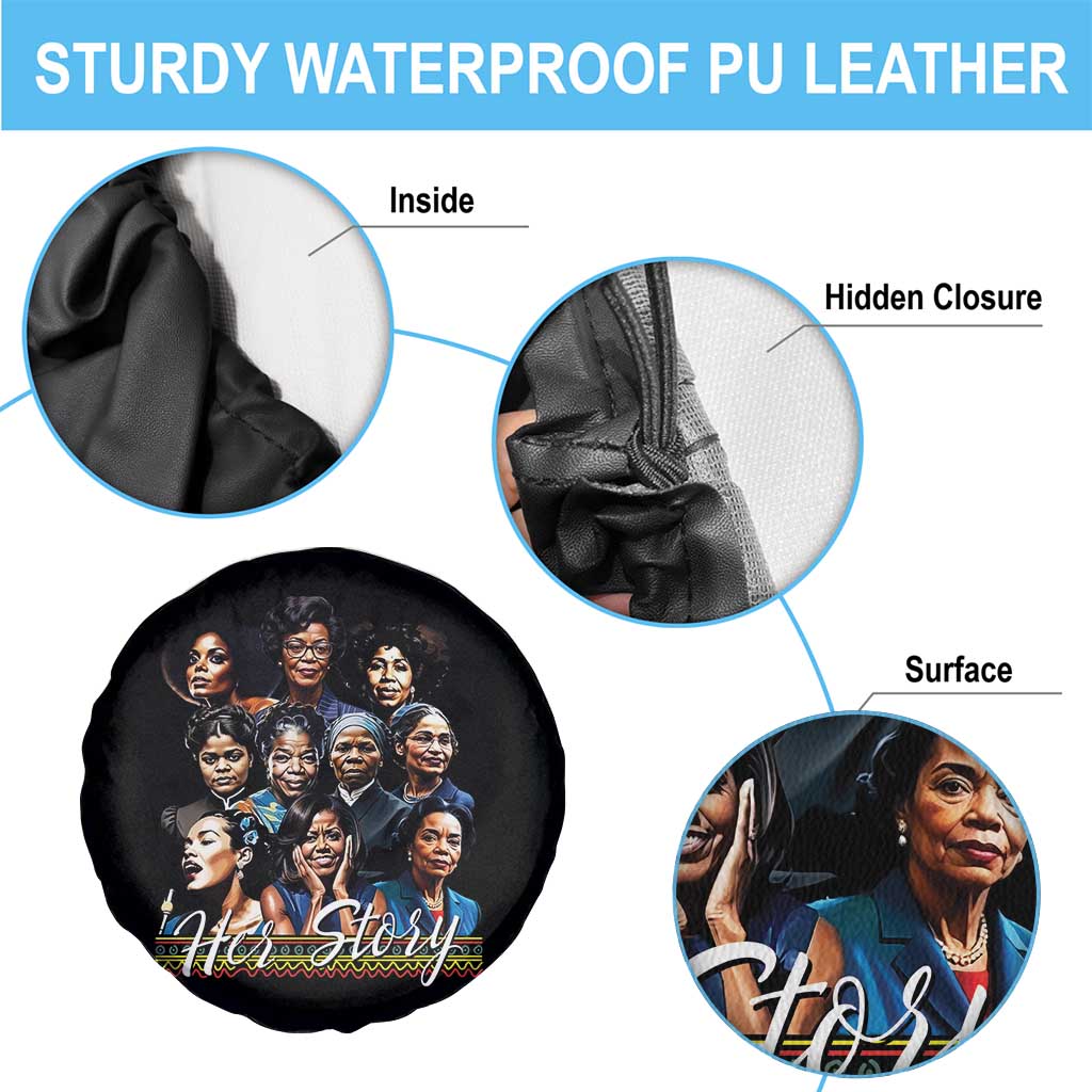 HerStory Tribute Spare Tire Cover Celebrating Legendary Black Women of History and Power - Wonder Print Shop