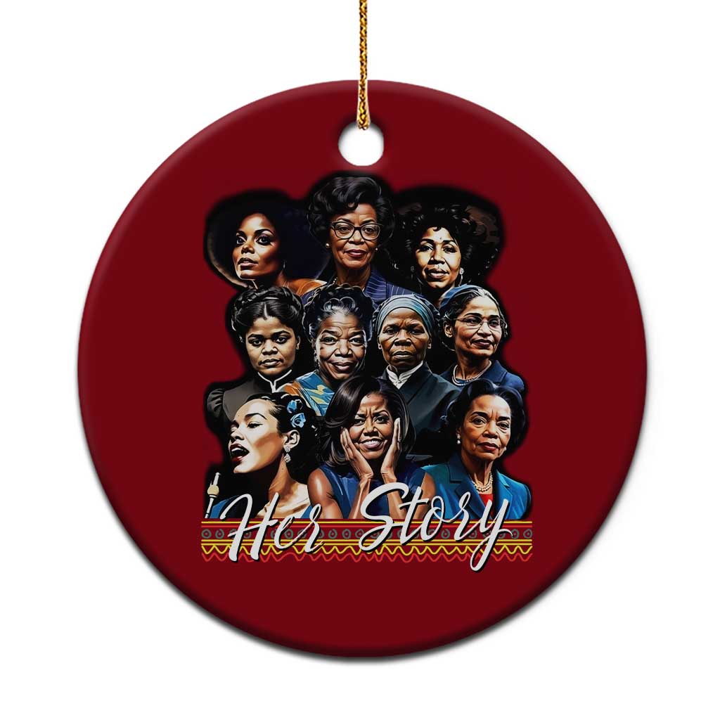 HerStory Tribute Ceramic Ornament Celebrating Legendary Black Women of History and Power - Wonder Print Shop