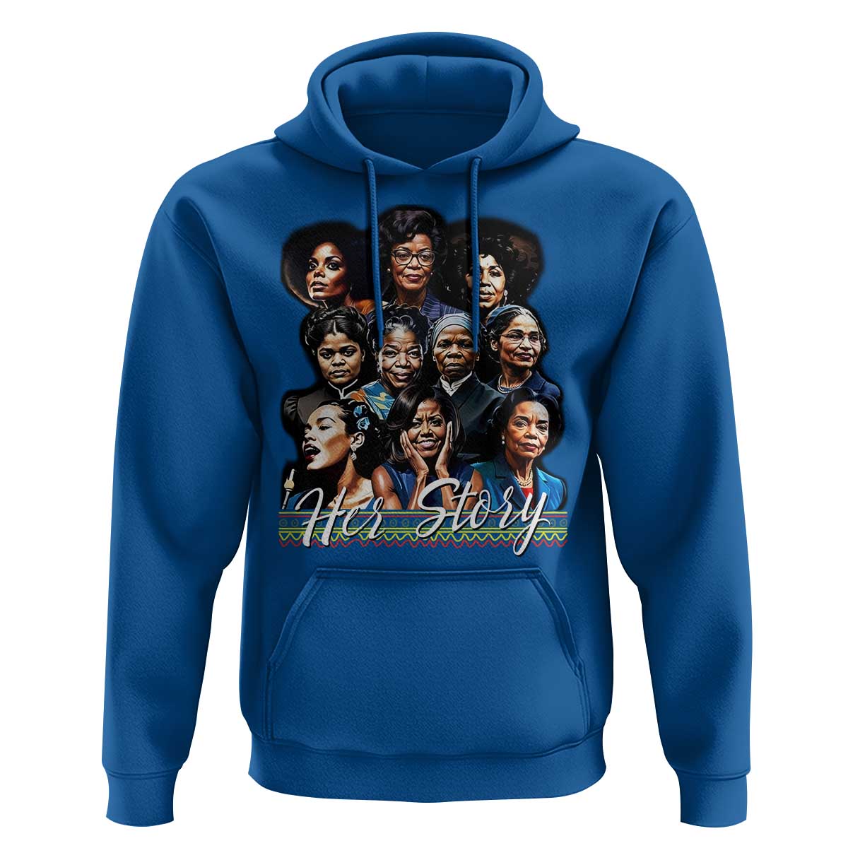 HerStory Tribute Hoodie Celebrating Legendary Black Women of History and Power - Wonder Print Shop