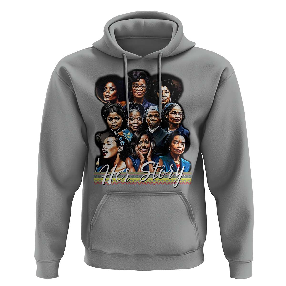 HerStory Tribute Hoodie Celebrating Legendary Black Women of History and Power - Wonder Print Shop