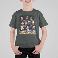 HerStory Tribute T Shirt For Kid Celebrating Legendary Black Women of History and Power - Wonder Print Shop