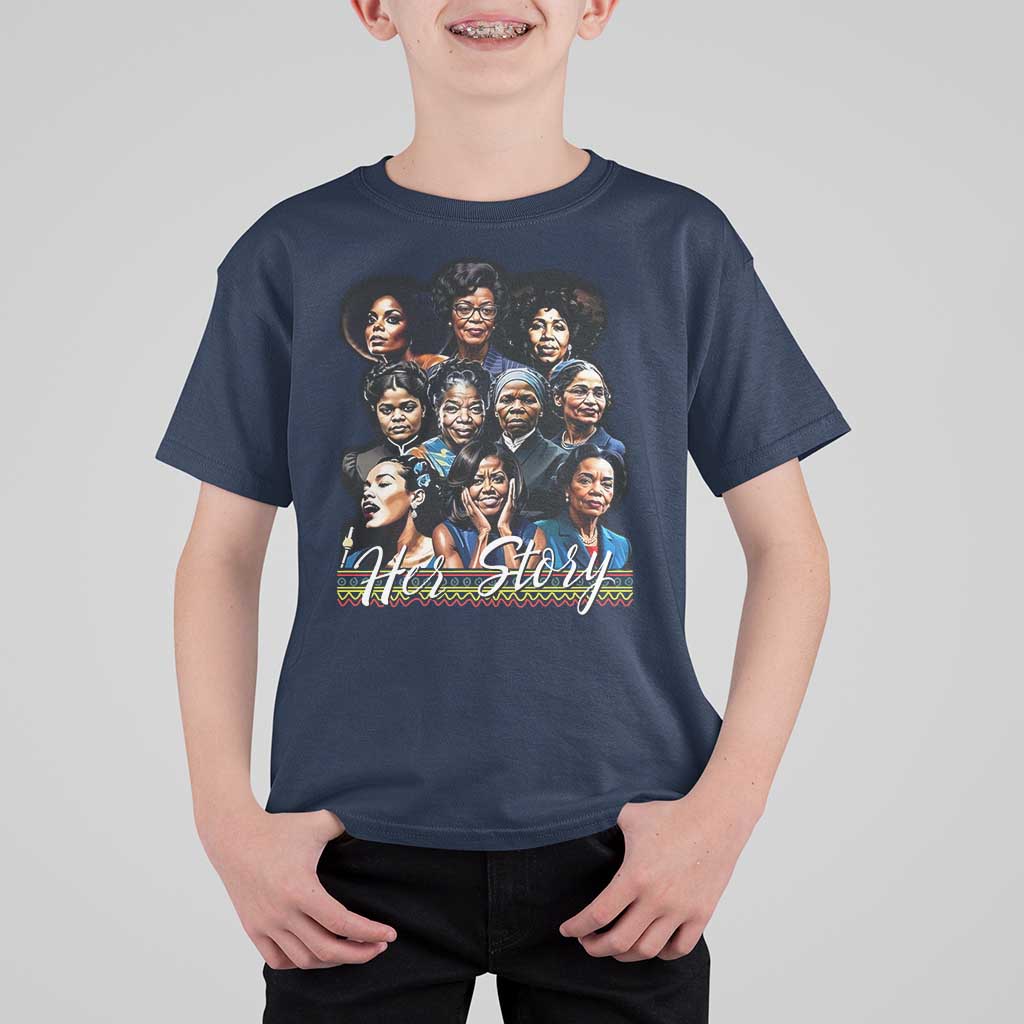 HerStory Tribute T Shirt For Kid Celebrating Legendary Black Women of History and Power - Wonder Print Shop