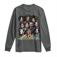 HerStory Tribute Long Sleeve Shirt Celebrating Legendary Black Women of History and Power - Wonder Print Shop