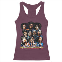 HerStory Tribute Racerback Tank Top Celebrating Legendary Black Women of History and Power - Wonder Print Shop