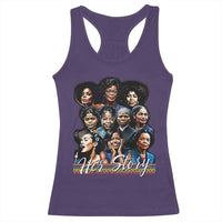 HerStory Tribute Racerback Tank Top Celebrating Legendary Black Women of History and Power - Wonder Print Shop