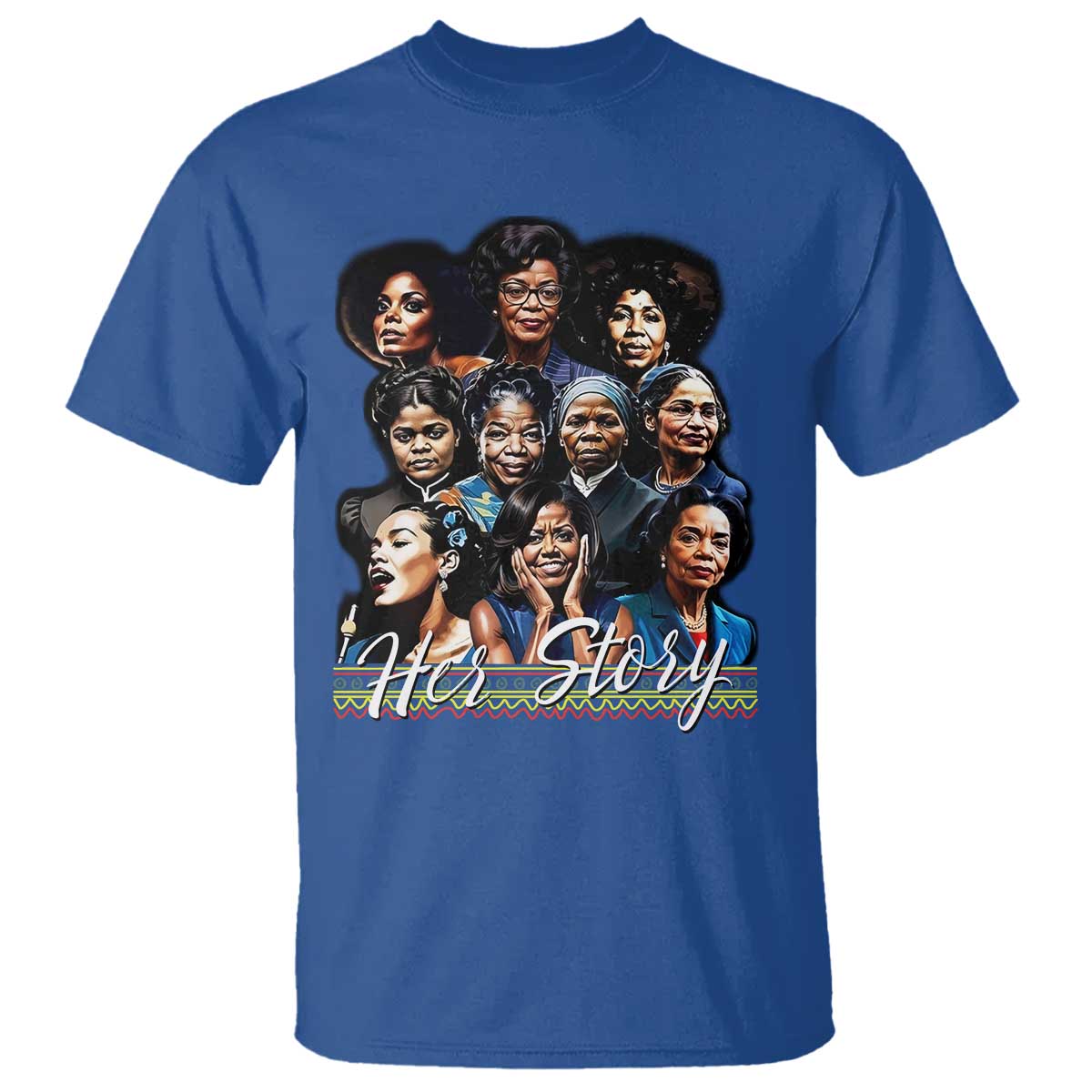 HerStory Tribute T Shirt Celebrating Legendary Black Women of History and Power - Wonder Print Shop