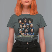 HerStory Tribute T Shirt For Women Celebrating Legendary Black Women of History and Power - Wonder Print Shop