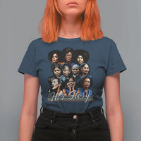 HerStory Tribute T Shirt For Women Celebrating Legendary Black Women of History and Power - Wonder Print Shop