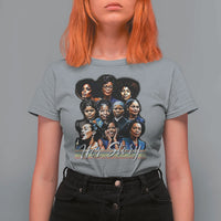 HerStory Tribute T Shirt For Women Celebrating Legendary Black Women of History and Power - Wonder Print Shop