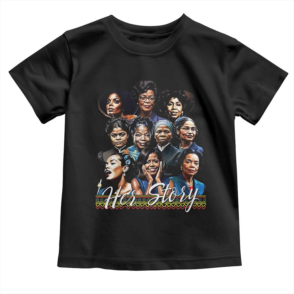 HerStory Tribute Toddler T Shirt Celebrating Legendary Black Women of History and Power - Wonder Print Shop