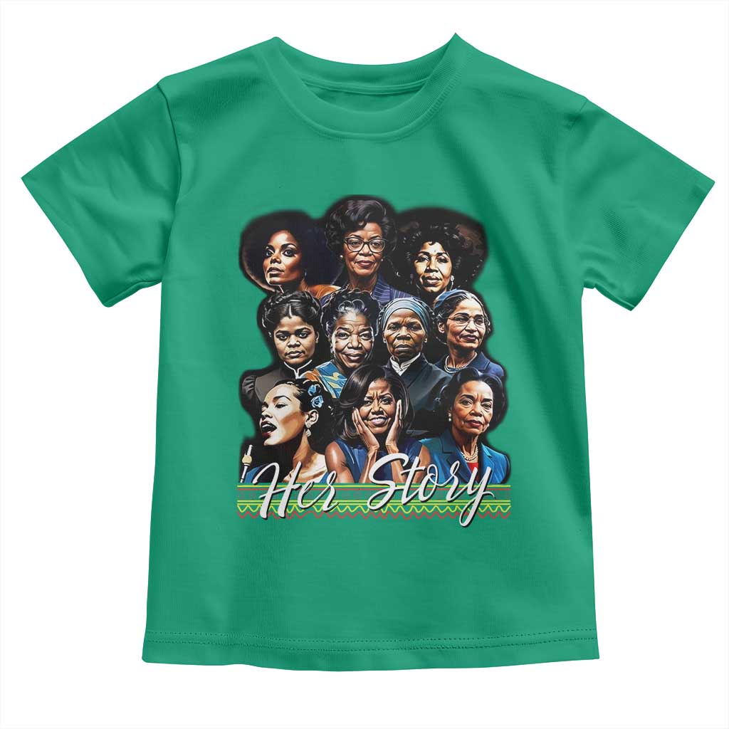 HerStory Tribute Toddler T Shirt Celebrating Legendary Black Women of History and Power - Wonder Print Shop